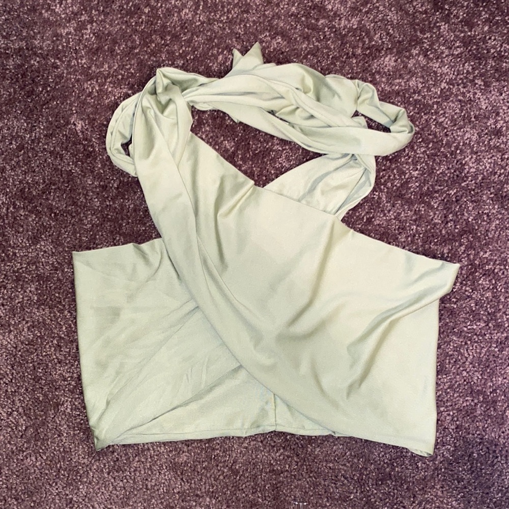 Green crossover top